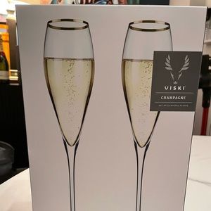 Crystal Champagne Flutes - Set of 2
